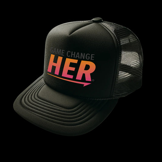 Game ChangeHer Black Trucker Hat